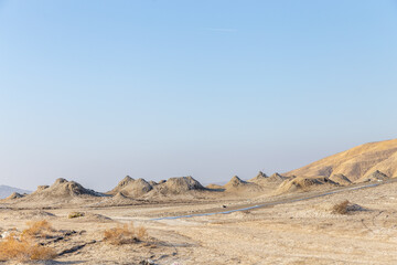 Fototapeta na wymiar Mud volcanoes of Gobustan. Azerbaijan