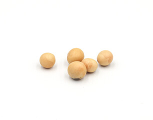 soybean seeds isolated on white background