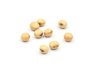 Fototapeta na wymiar soybean seeds isolated on white background