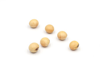 soybean seeds isolated on white background