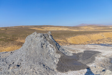 Toragay Mud volcanoes. Gobustan reserve, Azerbaijan