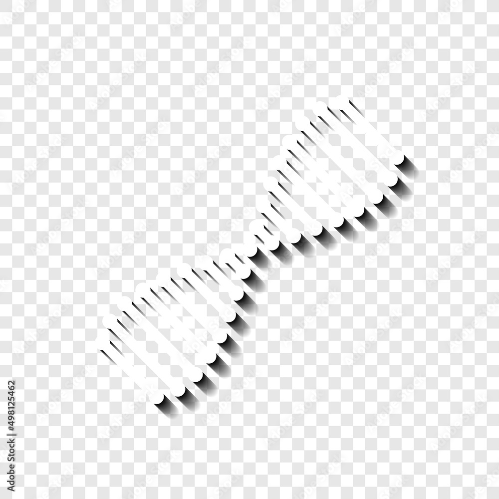 Aufkleber dna simple icon vector. flat desing. white with shadow on transparent grid.ai