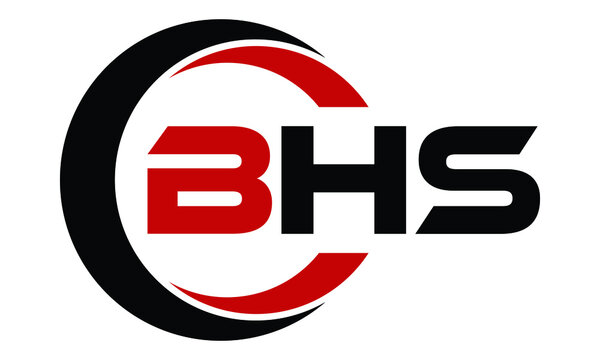 BHS swoosh logo design vector template | monogram logo | abstract logo | wordmark logo | lettermark logo | business logo | brand logo | flat logo.	
