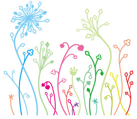 Floral vector pattern background