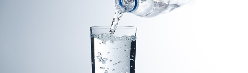 water pouring into glass