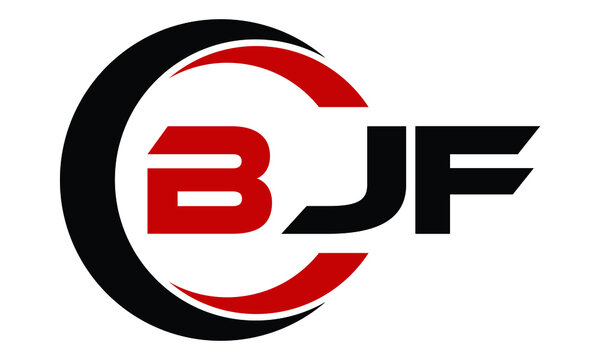 BJF swoosh logo design vector template | monogram logo | abstract logo | wordmark logo | lettermark logo | business logo | brand logo | flat logo.	
