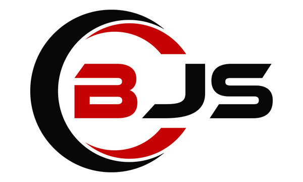 BJS swoosh logo design vector template | monogram logo | abstract logo | wordmark logo | lettermark logo | business logo | brand logo | flat logo.	
