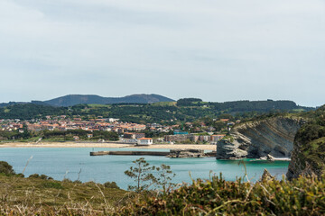 Fototapeta na wymiar Coastline in Gorliz Basque country