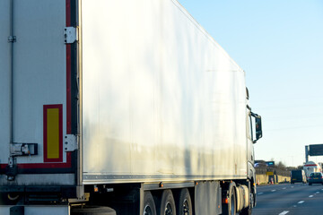 Cargo truck on the road transporting goods for logistics industry