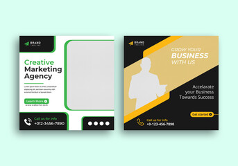 Digital business marketing banner for a social media post template Vector illustration