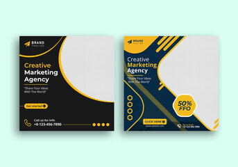 business social media post banner template design