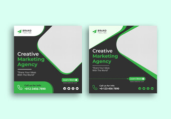 business social media post banner template design