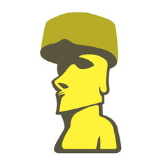 Easter island statue. famous Landmark of the world series