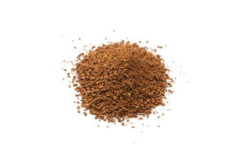 Instant coffee isolated on white background.