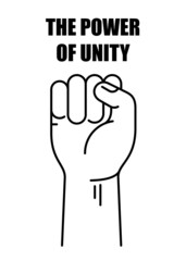 fist raise up, the power of unity