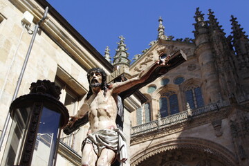 Fototapeta na wymiar Holy week procession in Spain 