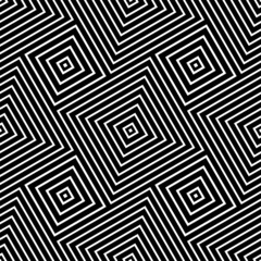 Abstract seamless geometric black checked pattern.