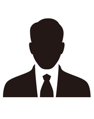 Businessman ID photo, vector illustration