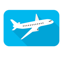 Private plane, aircraft, flat icon vector illustration