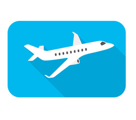 Private plane, aircraft, flat icon vector illustration