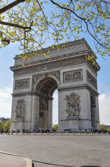 Fototapeta na wymiar Paris on the presidential election day - Arc de Triomphe
