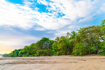 Sunrise at Playa Cocles, beautiful tropical Caribbean beach, Puerto Viejo, Costa Rica east coast