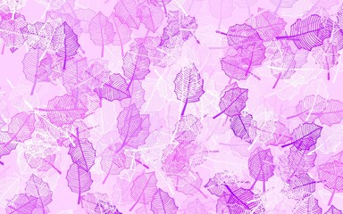 Fototapeta na wymiar Light Purple vector elegant wallpaper with leaves.