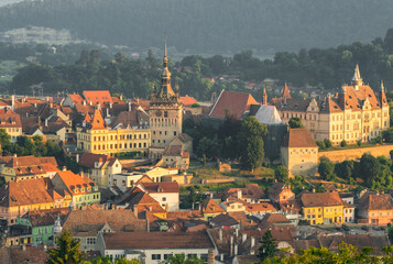 Sighisoara cityscape in summer, Romania