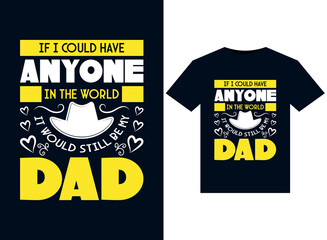 Fathers Day Dad Lover T-shirt typography design vector illustration for print