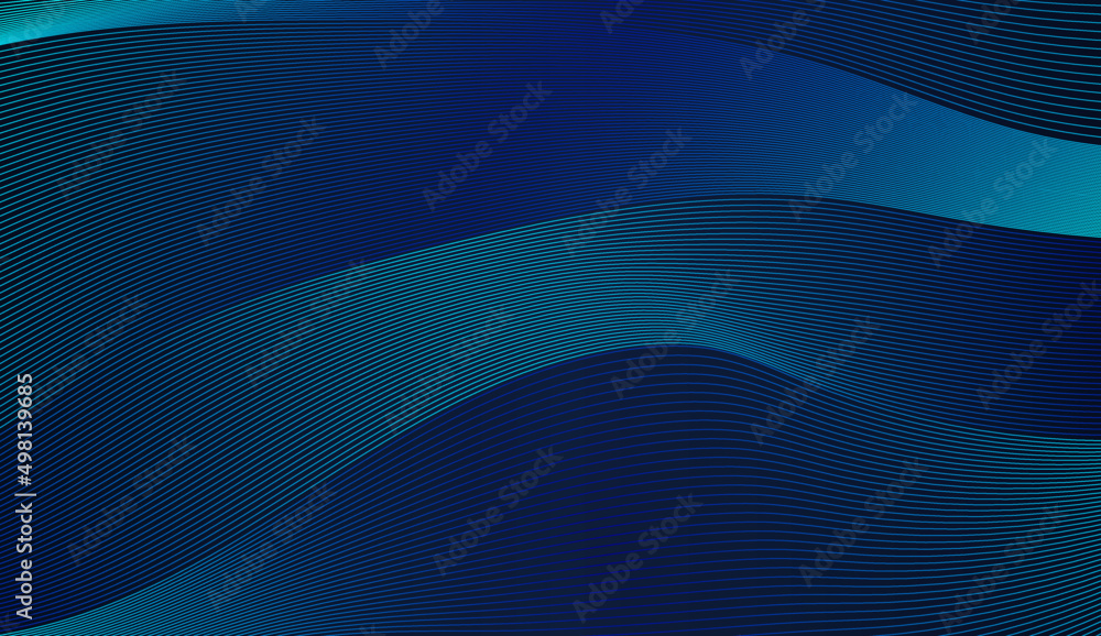 Poster Luxury background design with diagonal abstract blue line pattern in dark color. Vector horizontal template for business banner, premium invitation, voucher, prestigious gift certificate.