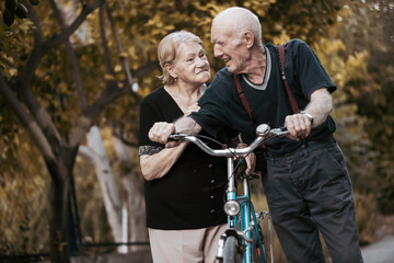 Senior Couple With Bicycle