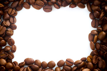 coffee beans isolated on white background