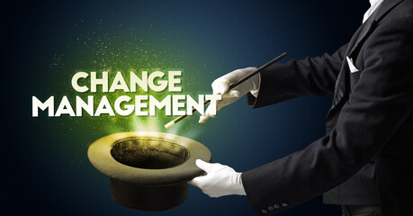 Magician is showing magic trick © ra2 studio