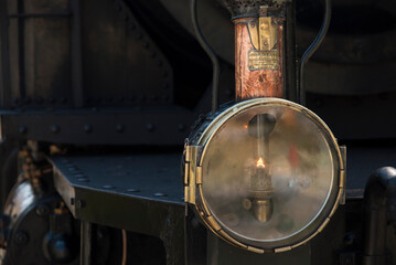 Fototapeta na wymiar Phare d'un train à vapeur