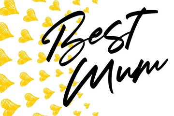 Happy Mother's Day Heart-Typocraphic illustration vector Calligraphy Background, celebration card,printable, ornaments celebrations, gift card invitation