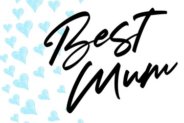 Happy Mother's Day Heart-Typocraphic illustration vector Calligraphy Background, celebration card,printable, ornaments celebrations, gift card invitation