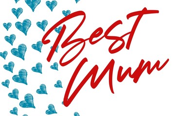 Happy Mother's Day Heart-Typocraphic illustration vector Calligraphy Background, celebration card,printable, ornaments celebrations, gift card invitation