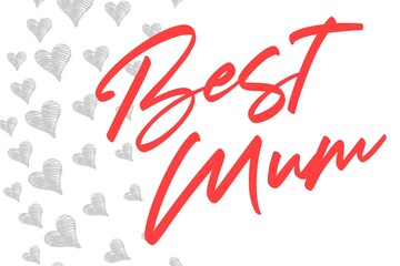 Happy Mother's Day Heart-Typocraphic illustration vector Calligraphy Background, celebration card,printable, ornaments celebrations, gift card invitation