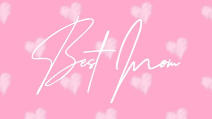 Happy Mother's Day Heart-Typocraphic illustration vector Calligraphy Background, celebration card,printable, ornaments celebrations, gift card invitation