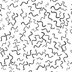 Seamless pattern with sketch squiggle