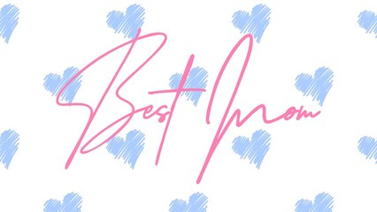 Happy Mother's Day Heart-Typocraphic illustration vector Calligraphy Background, celebration card,printable, ornaments celebrations, gift card invitation