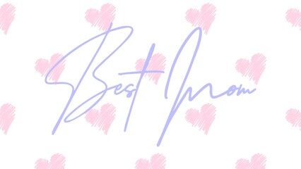 Happy Mother's Day Heart-Typocraphic illustration vector Calligraphy Background, celebration card,printable, ornaments celebrations, gift card invitation