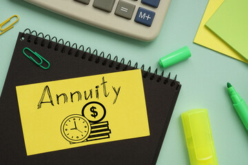 Annuity is shown on the photo using the text