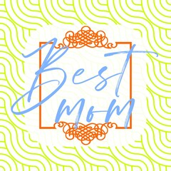 Happy Mother's Day Heart-Typocraphic illustration vector Calligraphy Background, celebration card,printable, ornaments celebrations, gift card invitation