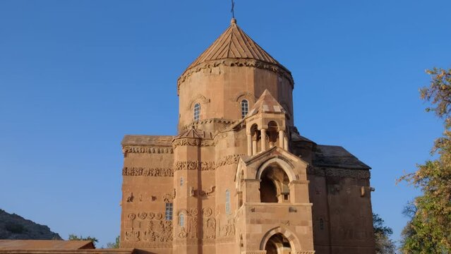 The Cathedral of the Holy Cross on Akdamar Island at Van lake in Eastern Turkey