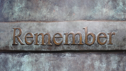 word remember made of metal