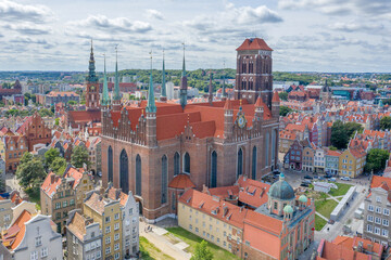Kościół Mariacki w Gdańsku - obrazy, fototapety, plakaty