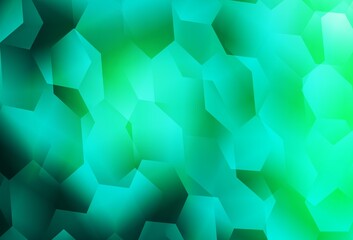 Light Green vector pattern with colorful hexagons.