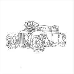 Car Coloring Page For Kids 