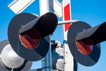 Railroad signal closeup
